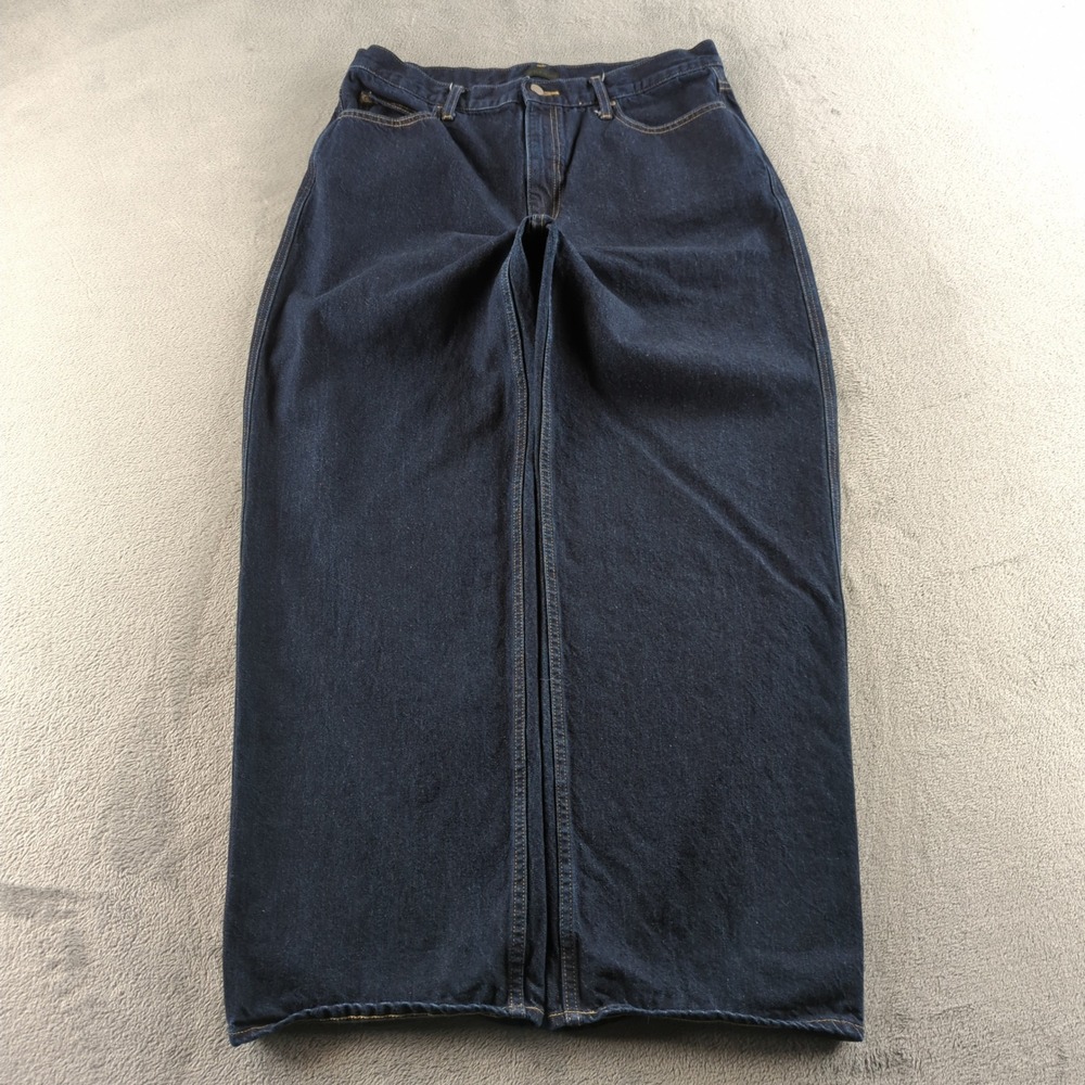 Uniqlo Baggy Jeans Mens 32x31 Blue Japanese Kaihara Wide Straight Grunge Skater